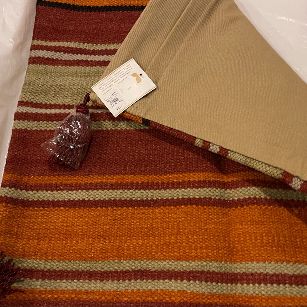 NWT Pottery Barn Bold Stripe Tassel Pillow Cover, 24”